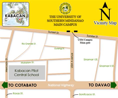 Mindanao State University location and maps .
